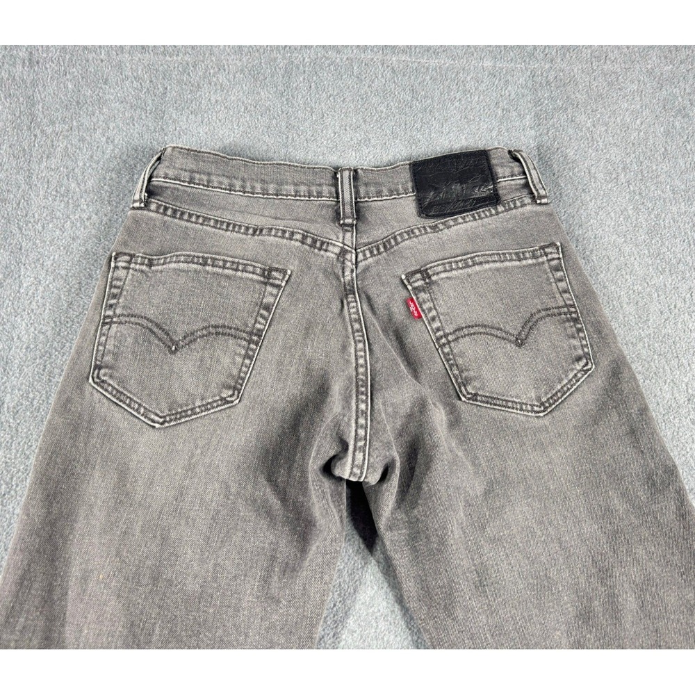 Levis 511 Jeans Mens 29x32 Gray Slim Fit Denim Stretch Pockets Black Tab